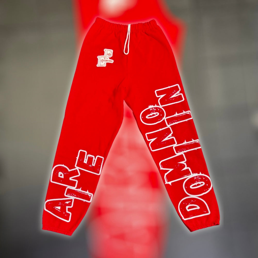 DOMINIONAIRE- CHERRY RED SWEATS